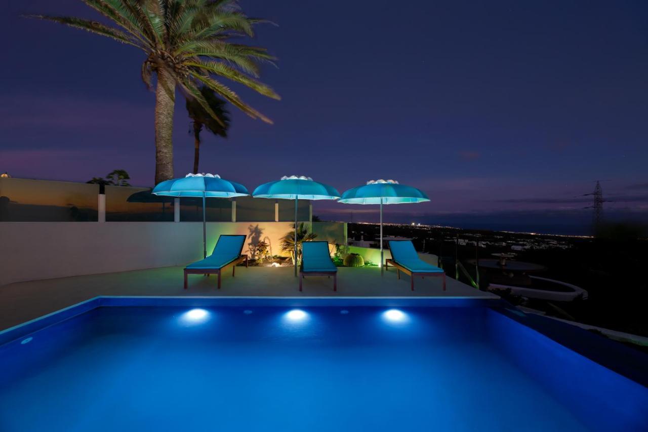 "New" Deluxe Designer Villa Infinity, With Panoramic Sea Views,Own Exclusive Heated Private Pool, Subtropical Gardens Tías Zewnętrze zdjęcie