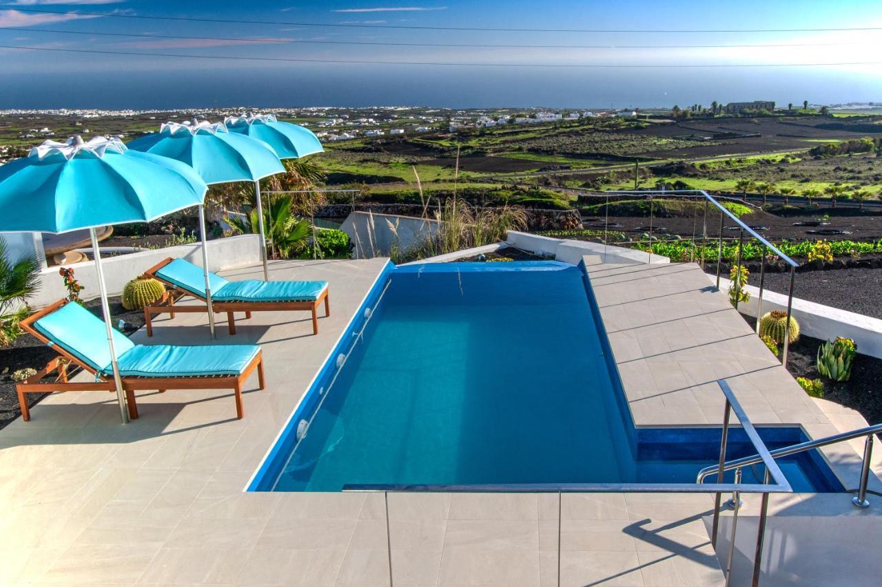 "New" Deluxe Designer Villa Infinity, With Panoramic Sea Views,Own Exclusive Heated Private Pool, Subtropical Gardens Tías Zewnętrze zdjęcie