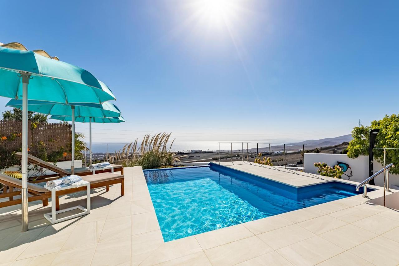 "New" Deluxe Designer Villa Infinity, With Panoramic Sea Views,Own Exclusive Heated Private Pool, Subtropical Gardens Tías Zewnętrze zdjęcie