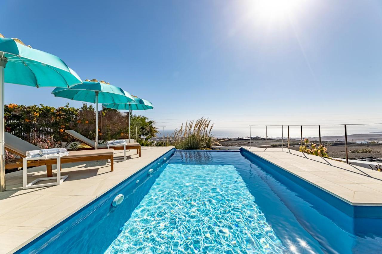 "New" Deluxe Designer Villa Infinity, With Panoramic Sea Views,Own Exclusive Heated Private Pool, Subtropical Gardens Tías Zewnętrze zdjęcie